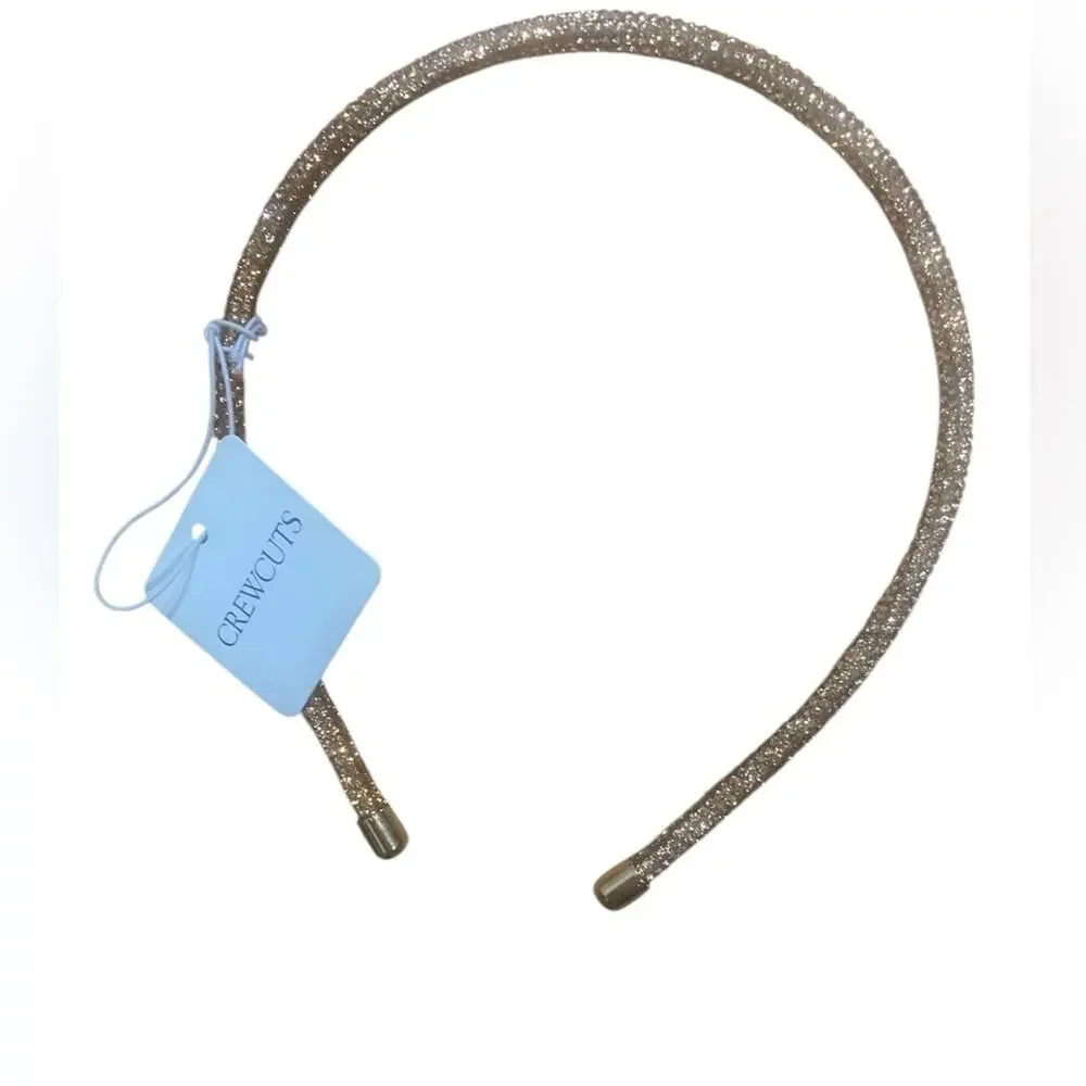 Crewcuts Girls' rose gold skinny crystal headband
